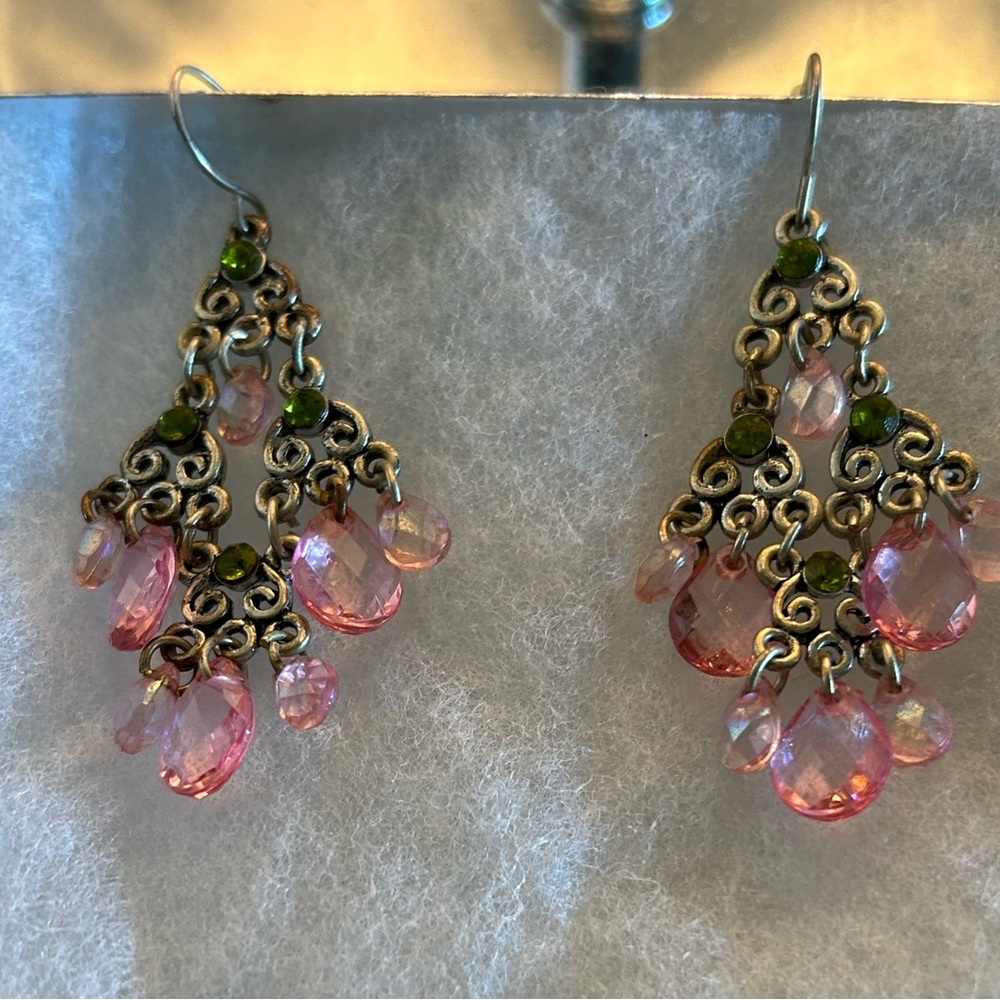 Pink and Blue Earrings - Picture 4 of 4